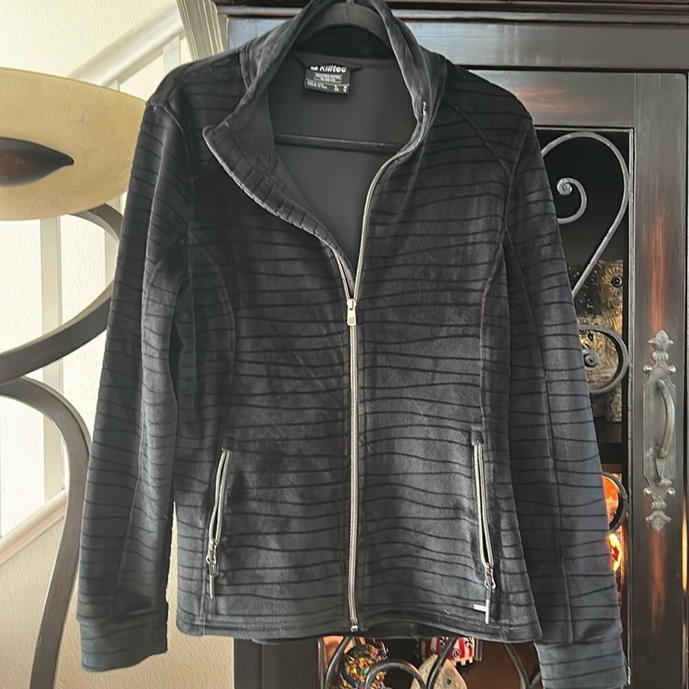 Cozy zip front jacket
